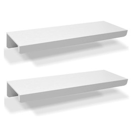 SYZOW Pack of 6 White Cabinet Handles Hidden Modern Furniture Handles for Bedroom Kitchen Wardrobe Hole Distance 160 mm