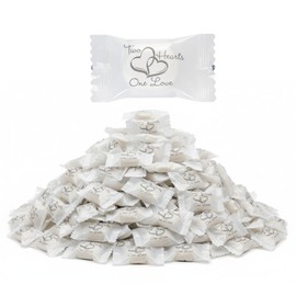 216ct Butter Mints Bulk - Two Hearts Buttermints Individually Wrapped for Wedding Favors, Bridal Shower, Reception Candy Buffet - Thank You Mints for Guests, Welcome Bags, Party Favors