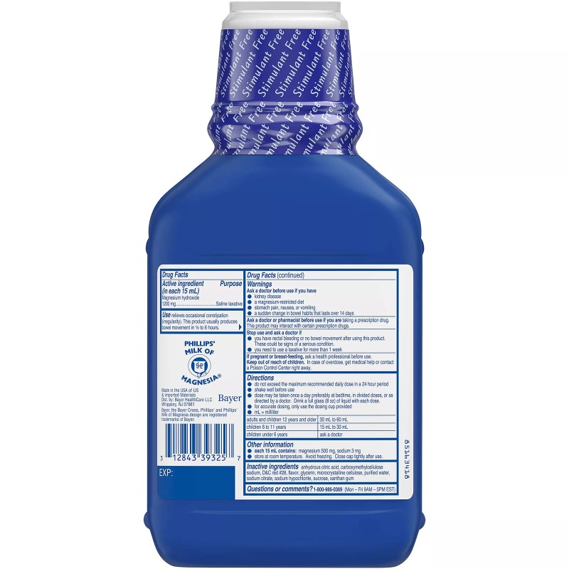 Phillips' Milk of Magnesia Wild Cherry - 26 oz, Pack