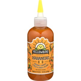 Organic Habanero Hot Sauce by Yellowbird - Organic Hot Sauce with Habanero Peppers, Garlic, Carrots, and Tangerine - Plant-Based, Gluten Free, Non-GMO - Homegrown in Austin - 9.8 oz