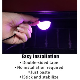 Couslcd 4 in 1 Car Interior LED Ambient Light Kit, Orange