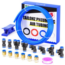 TAILONZ PNEUMATIC 16mm OD 12mm ID Polyurethane PU Air Hose Pipe Tube Kit 5 Meter 16.4ft