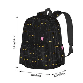 famliihw Black Cat Backpack Bookbag Laptop Backpacks Multipurpose Daypack for Boys Girls School Men Women Travel Hiking
