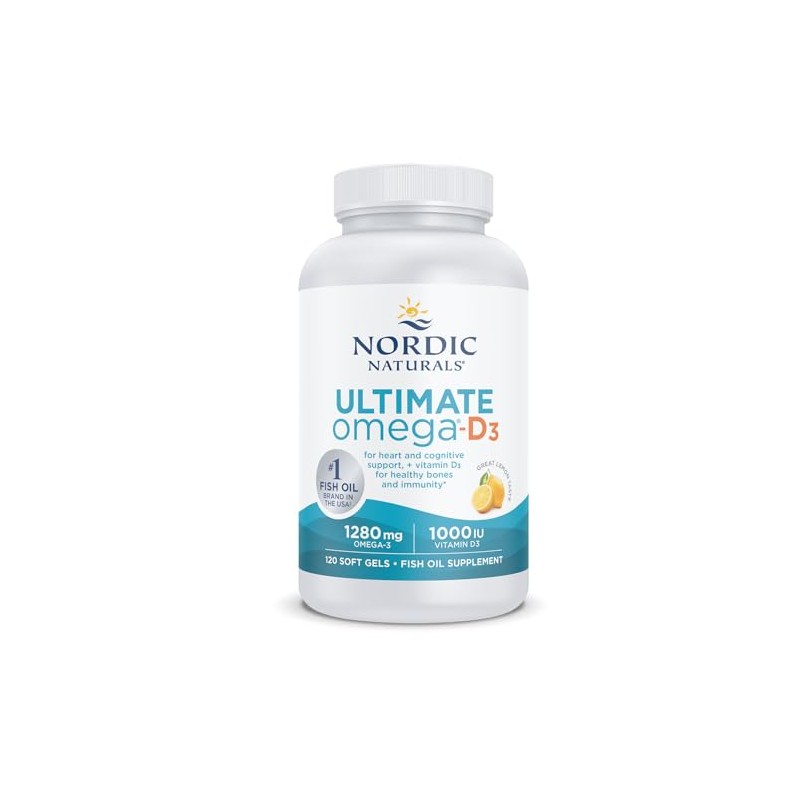 Nordic Naturals Ultimate Omega con Vitamina D3-120 geles blandos para