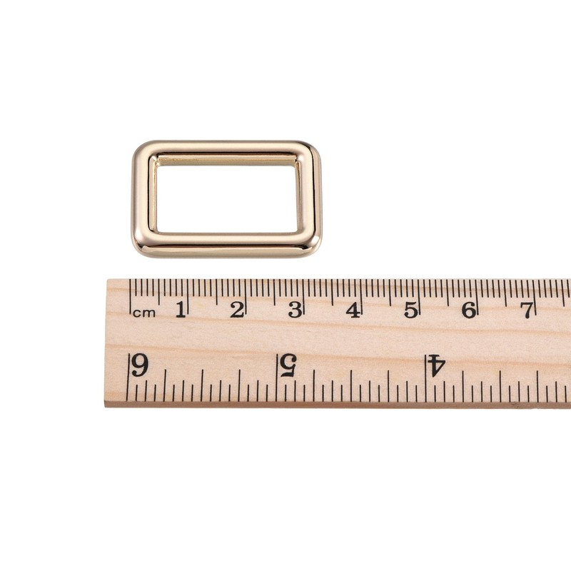 sourcing map Metal Rectangle Ring Buckles 25x15mm for Bags Belts
