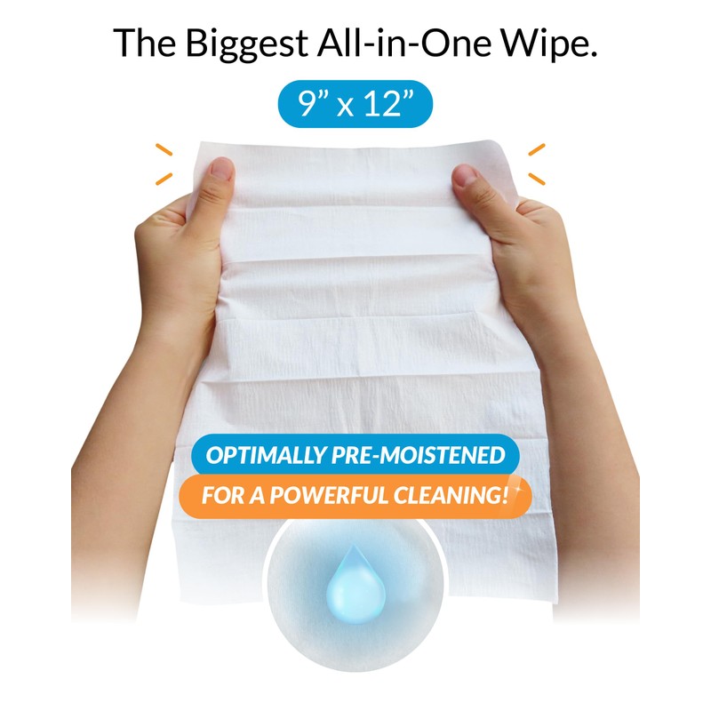 iCloth XL Screen Cleaning Wipes, Lint-Free and Streak-Free, Fast-Drying, Removes