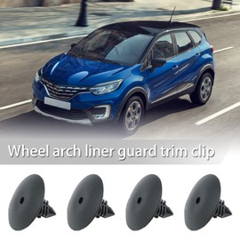 Create idea 50pcs Fender Liner Splash Guard Wheel Arch Lining Trim Panel Fixing Repairing Fastener Rivet Clips Compatible with Renault Cilo MK2 MK3 Scenic MK1 MK2 Megane Traic Black Plastic