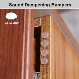 Clear Cabinet Door Drawer Bumpers Pads 100PCS 8.5 x 2.5mm Small Rubber Bumper Pads Sound Dampening for Cabinet Doors Drawers Picture Frames Laptop