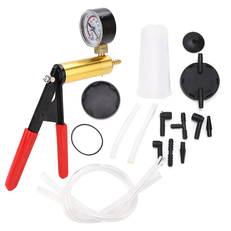 Hand Held Brake Bleeder Tester Set Bleed Kit Vacuum Pump