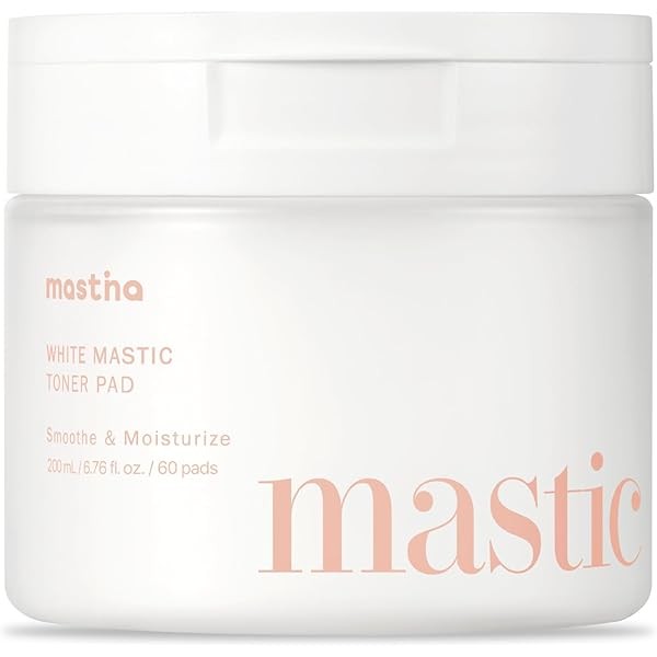 MASTINA White Mastic Toner Pad (60 Count) 100% Vegan Cotton
