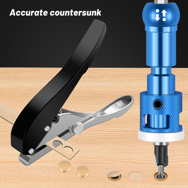 Countersink Drill Bit Set, Carbide Tipped 82 Degree Countersink Set