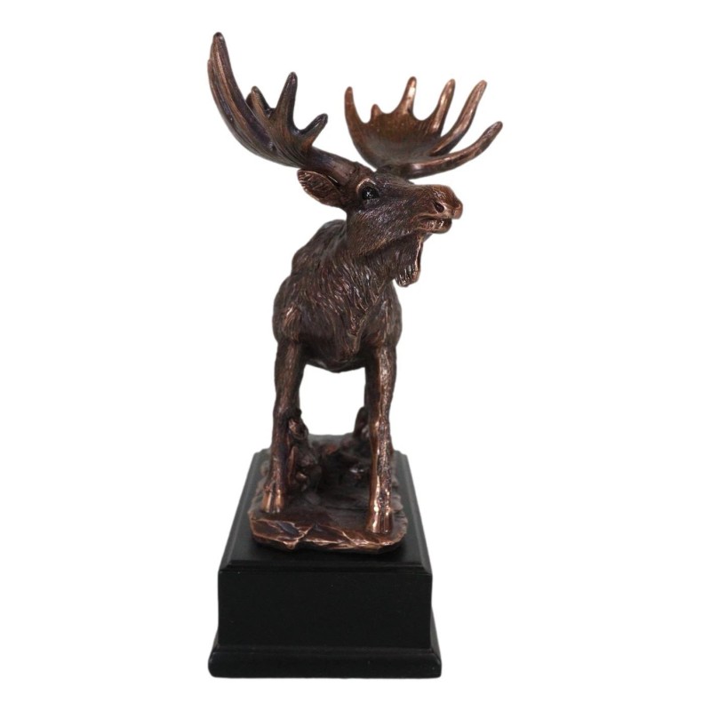 The Emperor Wild Elk Bull Moose Statue Bronze Electroplated Figurine