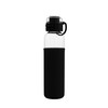 SOMA Glass Water Bottle with Silicone Sleeve, Sport Cap, 17-ounce,