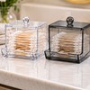 Clear Cotton Swab Holder for Bathroom Storage – Reusable Plastic