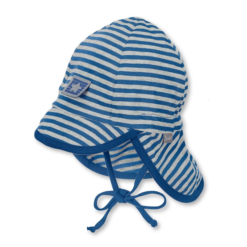 Sterntaler Unisex Schirmmütze mit Nackenschutz, Blau, 53 cm
