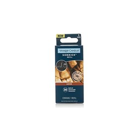 Yankee Candle Car Jar Air Freshener Sidekick Refill for Visor Clip, Vent Clip, or Pendant - Leather (1 Pack)