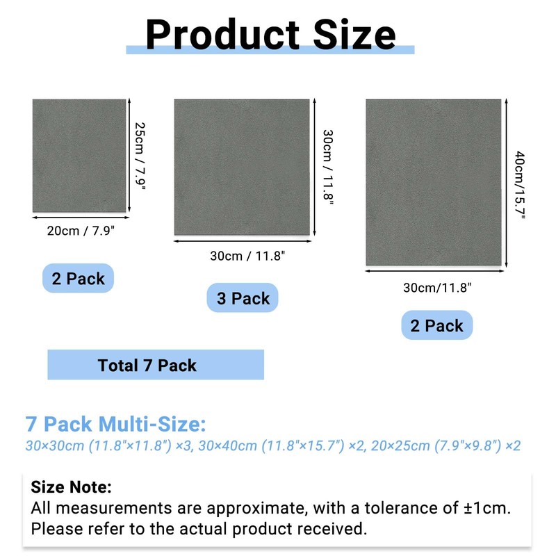 Thickened Magic Cleaning Cloth, 7 Pack Multi-Size