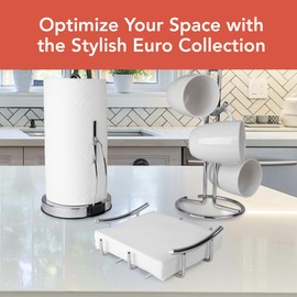 Spectrum Diversified Euro Flat Paper Napkin Holder, Napkin Dispenser for Dining Room & Kitchen Tables, Kitchen Décor & Organization