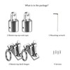 TINGZHIGO 2 Bimini Top Deck Hinges and 2 Eye End
