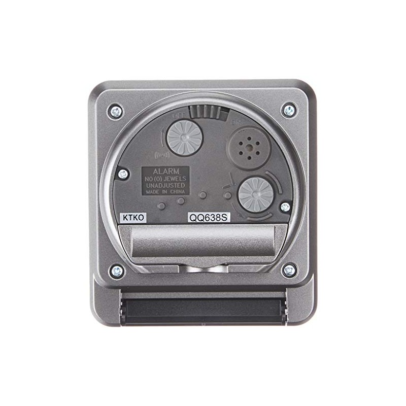 Seiko Clock QQ638S Table Clock, Alarm Clock, Analog, Small, Body
