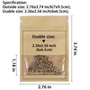 WACCOMT Pack Pack of 100 Small Brown Resealable Kraft Paper