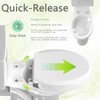 Aünsffer Raised 2.91'' Toilet Seat Elongated, Toilet Seat Riser for