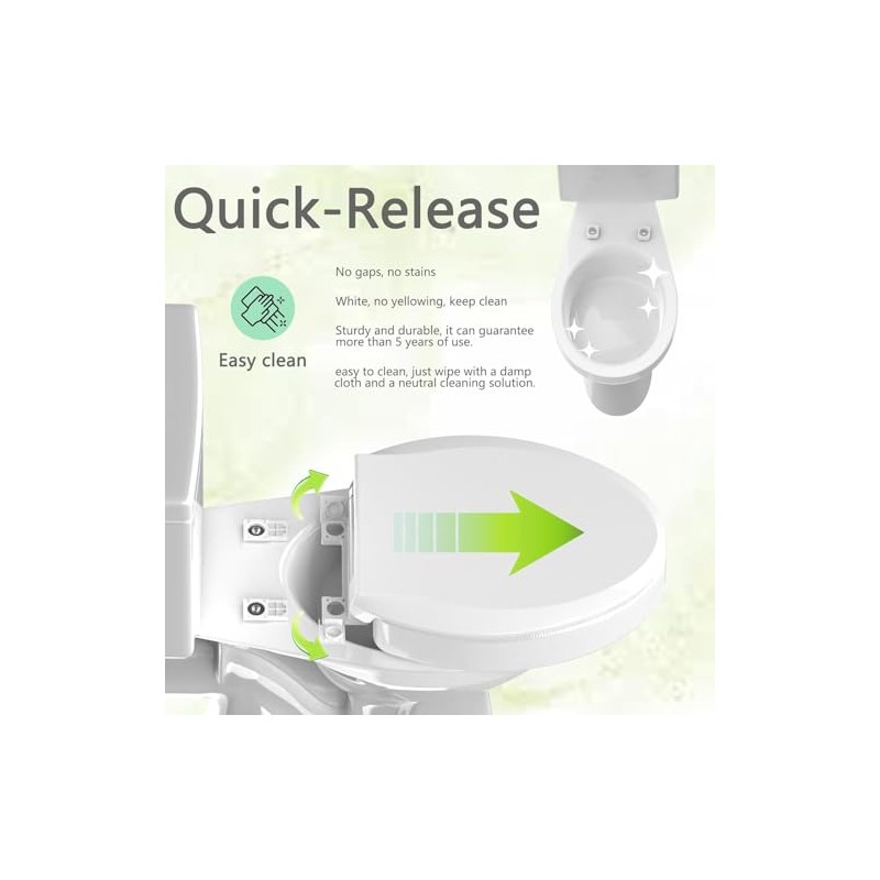 Aünsffer Raised 2.91'' Toilet Seat Elongated, Toilet Seat Riser for