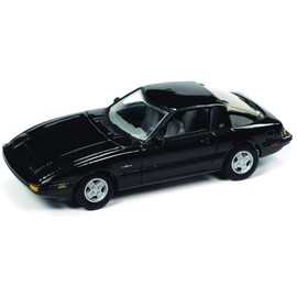 Johnny Lightning 1982 Mazda RX-7 Tornado Silver Metallic Classic Gold Collection Series Limited Edition to 12480 Pieces Worldwide 1/64 Diecast Model Car