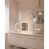 13.8 x 9.5 LED Makeup Mirror with Lights, Crystal Frame,