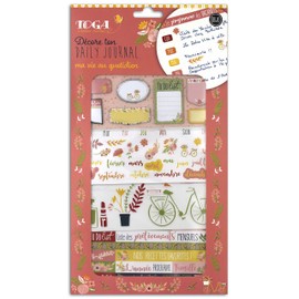 Toga Bullet Journal Decoration Kit, Paper, Flower-Pink/Yellow, One Size