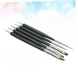 Mikinona 5pcs Set Double Tip Nail Art Drill Pens Set for Manicure Carving and Dotting Durable Nail Brush for Professional and Personal Use Compact for