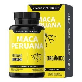 Maca Peruana Amarilla | 1000mg De Maca Peruana Orgánica Por Cápsula | Sin Azúcar - Capsulas Maca - Vitaminas Hombre / Mujer - Precursor - Vegano - 60 