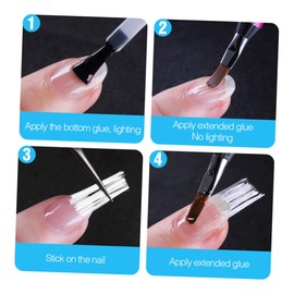 MERRYHAPY 3pcs 1 Manicure Fiber Fiberglass Nail Art Fiber Manicure Extension Fiber Fale Nails Fiber Nails Gel Builder Fiber Nail Extension Kit Nail Extension Fiber Nail Gel Tool Nail Fiber