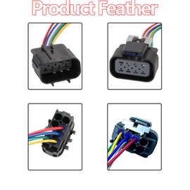 Headlight Connector Plug Male and Female Wire Harness Pigtail 5-Pin Compatible with Chevy Silverado GMC Sierra 2014-2016, Halogen Headlight Connector Harness