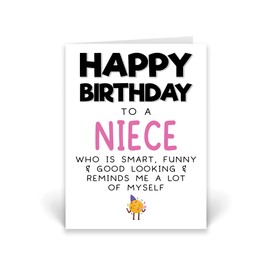 Rib ticklerz - Funny Niece Birthday Card - Niece Birthday Card Comedy Joke Card - Adult Humour Card From Auntie Uncle Family Child Comical Banter Humour - CD556