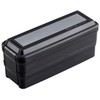 OSK BLW-38D Two Tier Lunch Box, Black