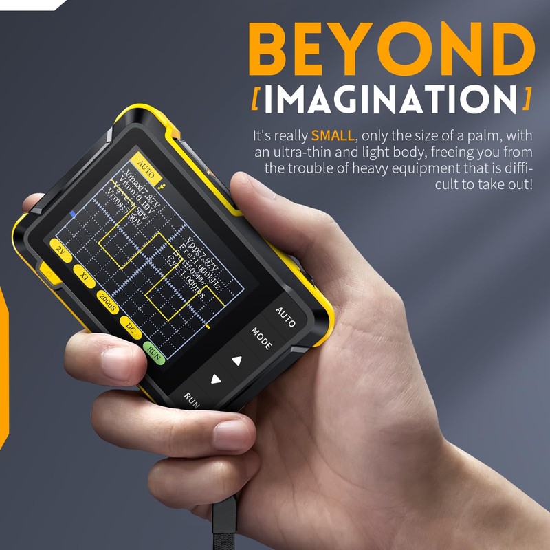 DewinLVD Oscilloscope, Digital Oscilloscope, Portable TFT 2.8 Inch DSO-152 Comfortable