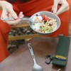SANTTA Compact Titanium Collapsible Chopsticks and Spoon Utensil Set with
