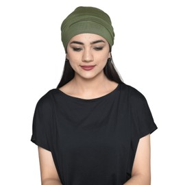 SAKUCHI Slouchy Satin Lined Women Bamboo Beanie Headwear for Curly and Frizzy Hair