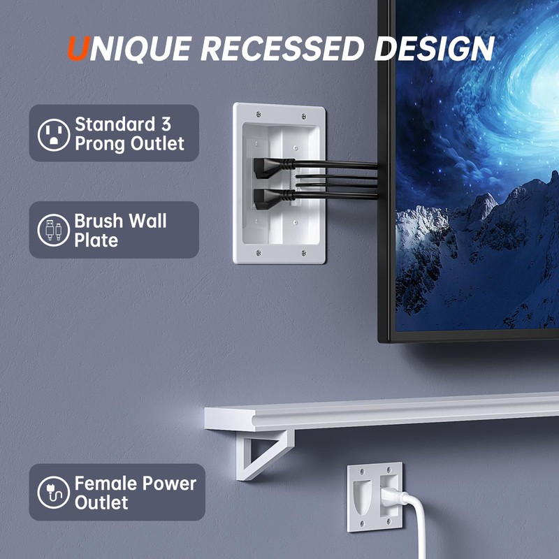 ZEXMTE in Wall Cable Management Kit, Cable Concealer Kit for