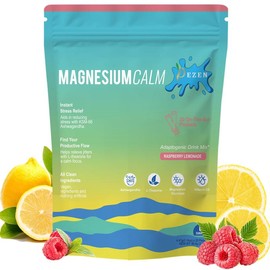 DEZEN Magnesium Calm Drink Mix — with L-Theanine, Ashwagandha, Magnesium Glycinate & Vitamin D for Sleep & Anxiety Relief, 20 Powder Packets Supplement