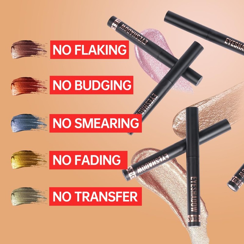 ALIIP Eyeshadow Stick, Creamy Eyeshadow Stick, Eyeshadow Pen, Shimmer Eyeshadow