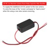 Qiilu 12V DC Car Rearview Camera Power Relay Capacitor Filter