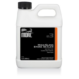 MORE - High-Gloss Stone Sealer - Seal & Enhance Natural Stone, Paver, Tile & Concrete - Wet Look High-Gloss - Indoor/Outdoor Use - Protects Against Oil & Water-Based Stains - Water-Based Formula- 32oz