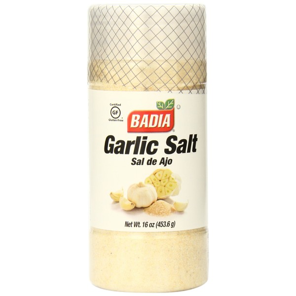 Badia Garlic Salt, 16 Ounce (Pack of 12)