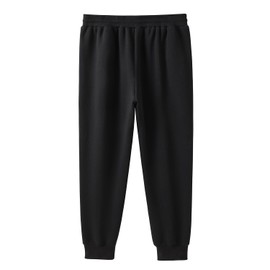 wulanhada Men's Big and Tall Sherpa Pants Lined Fleece Sweatpants with Adjustable Drawstring XL-9XL Available Jogger Pants(7XL,Black)
