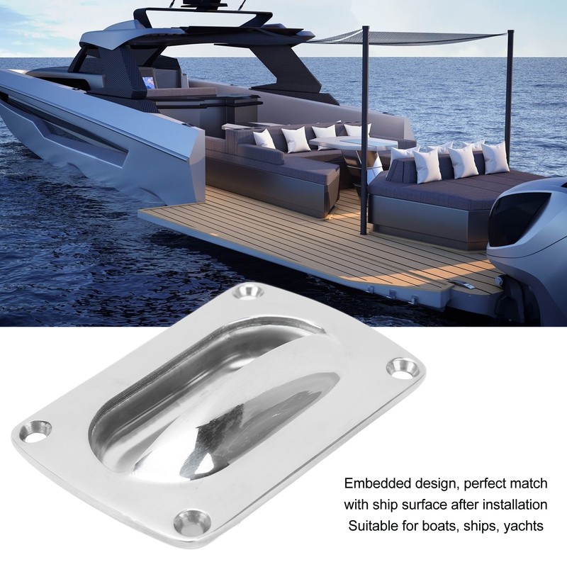 Flush Pull Handle Marine Grade Stainless Steel Mirror Polishing Recessed