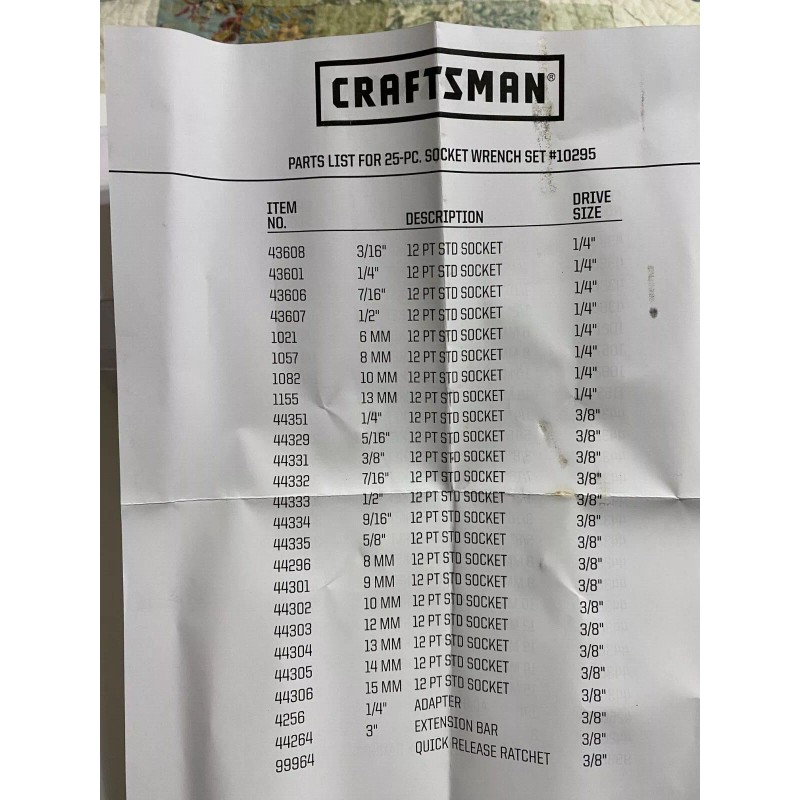 Craftsman NEW Craftsman 25-PC Socket Wrench Set. 1/4 and 3/8