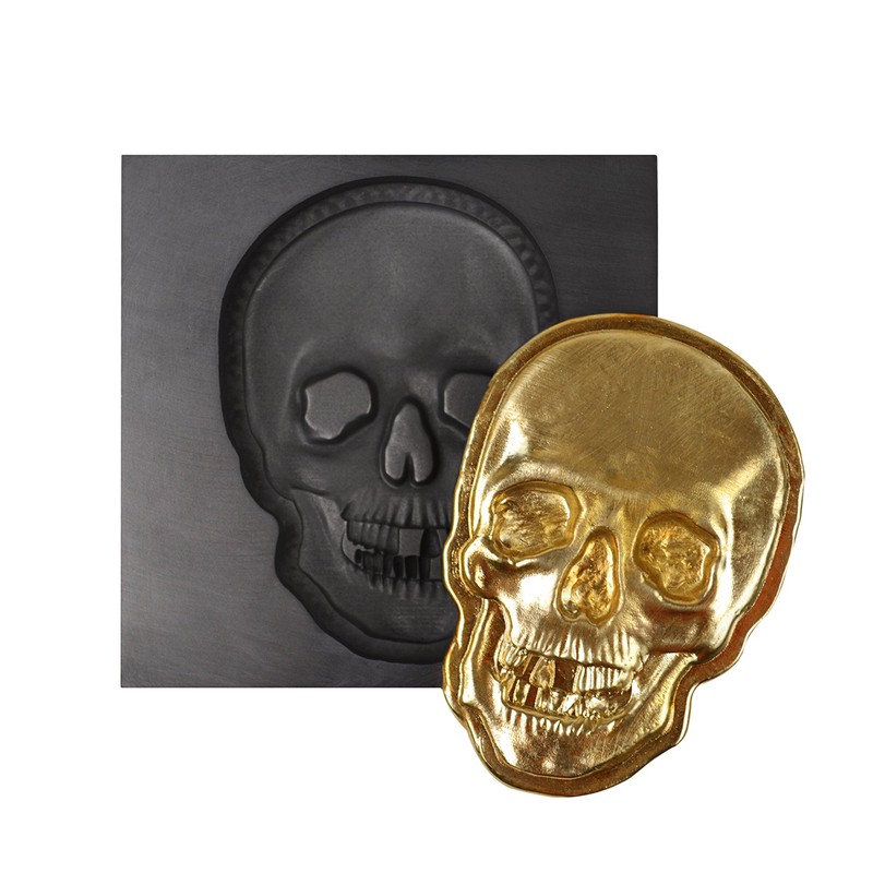 Large - Skull 3D Graphite Ingot Mold for Precious Metal