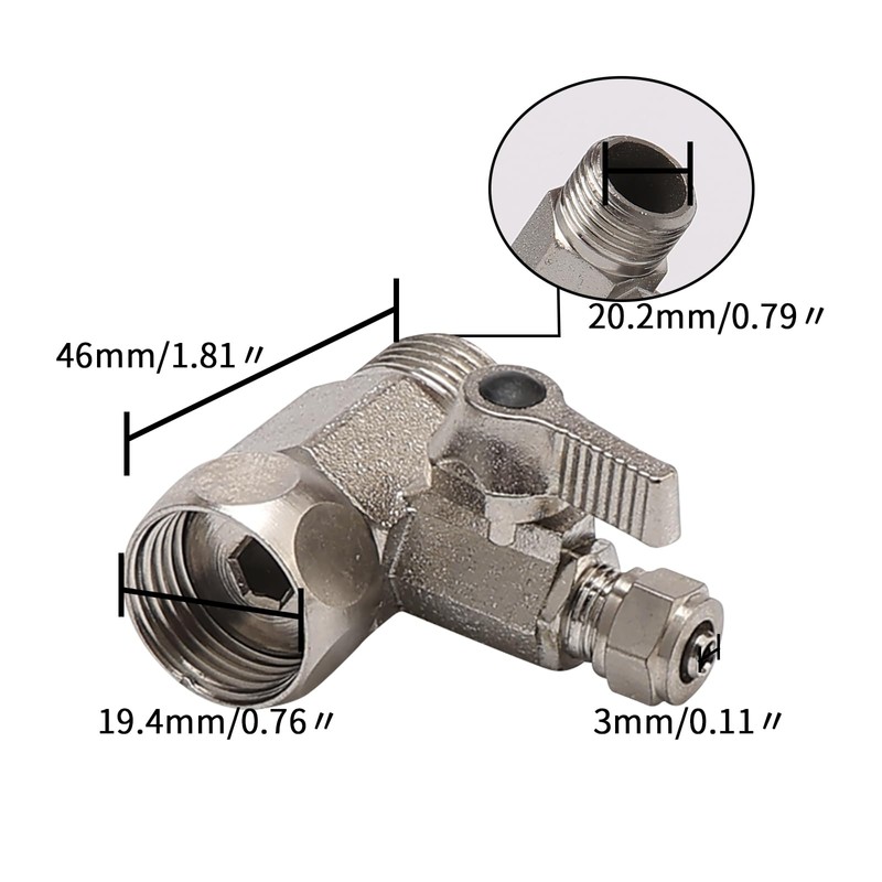 Unxuey RO Feed Water Adapter 1/2PT Thread to 1/4inch Water